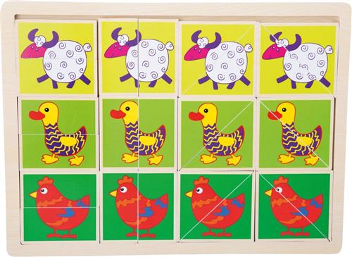 Puzzle Animaux rigolos bois - 10341