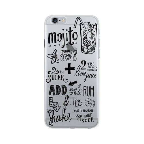 BigBen Connected Coque semi-rigide pour iPhone6/6S Motif Recette Mojito Transparent