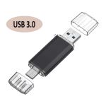 Clé USB 32Go 2 en 1 Type-C et USB 3.0 Mémoire Stick pour Android Smartphone et Tablette - Noir