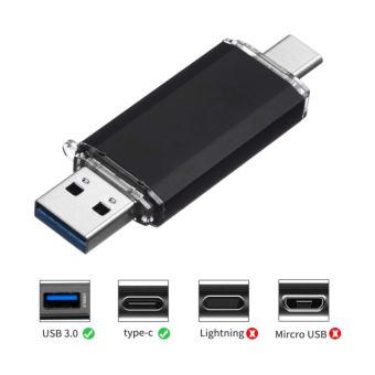 Clé USB haute vitesse 3 en 1, clé USB 3.0 et type C, clé USB OTG