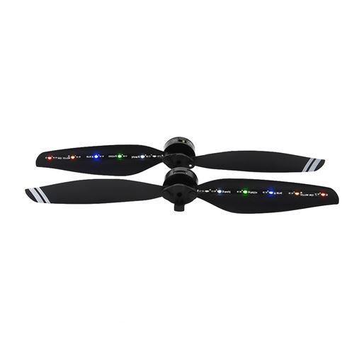 Hélices Libération rapide Faible bruit Pliable avec Lumière LED Pour DJI Mavic Air 2-Noir