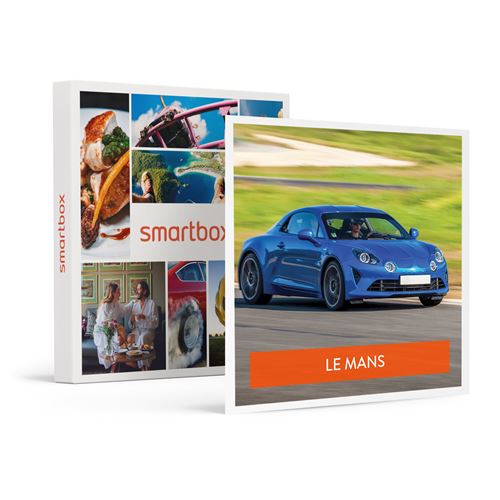 Coffret Cadeau SMARTBOX - Sensations fortes sur le circuit du Mans : 2 tours au volant ou en passager d'une Alpine A110 R- Sport & Aventure