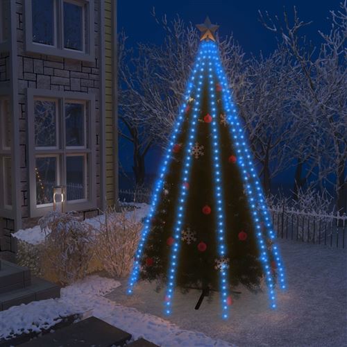 VidaXL Guirlande lumineuse d'arbre de Noël 400 LED Bleu 400 cm