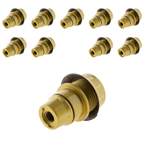 Non Communiqué Doré Zenitech - Lot De 10 Douilles E14 Simple Bague