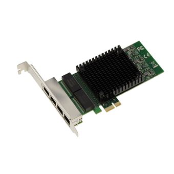 Carte réseau PCI Express PCIE X1 à 4 ports RJ45 1000Mbps Gigabit