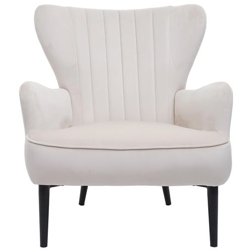 Mendler - Fauteuil Lounge HWC-K37 - Velours - Beige - Image 3