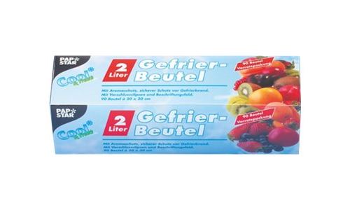 PAPSTAR - Sac de congélation - 2 L - bleu (pack de 90)