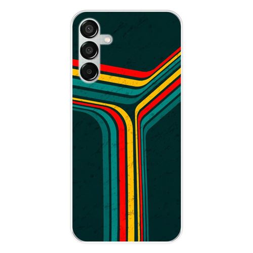 Coque en silicone imprimée compatible Samsung Galaxy M15 5G Retro lines