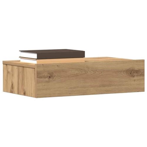 Table de chevet chêne artisanal 60x35 cm bois d'ingénierie Vidaxl