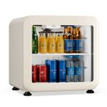 Klarstein Audrey Evo Réfrigérateur à boissons  Frigo 45 L 39 x 38 cm Éclairage LED  Mini bar 75 W  42 dB Blanc