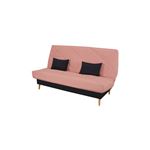 Banquette CC ZEPHIR 130x190, matelas simmons, rose
