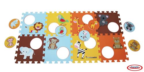 Tapis Puzzle Animaux Mousse De 8 Pieces - Tatamiz