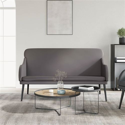 Vidaxl Gris Banc 110X76x80 Cm Similicuir - Image 3