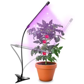 Lampe de croissance LED pour plantes d'intérieur, spectre complet, réglable  en hauteur, avec minuterie automatique, pour jardin, herbes et fleurs
