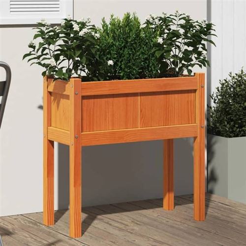 Vidaxl Marron Jardinières Sur Pieds - Cire - Image 3