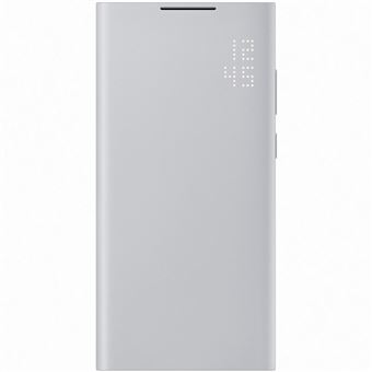 Etui Folio Smart LED View pour Samsung Galaxy S22 Ultra Gris clair