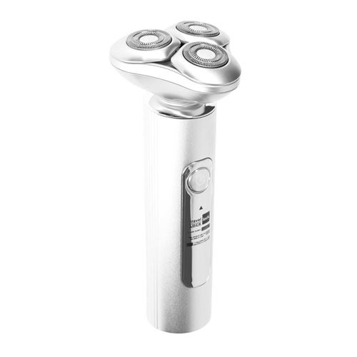 Rasoir Electrique Sans Fil &agrave; 3 Lames avec Ecran LED et Fonction Travel Lock Argent