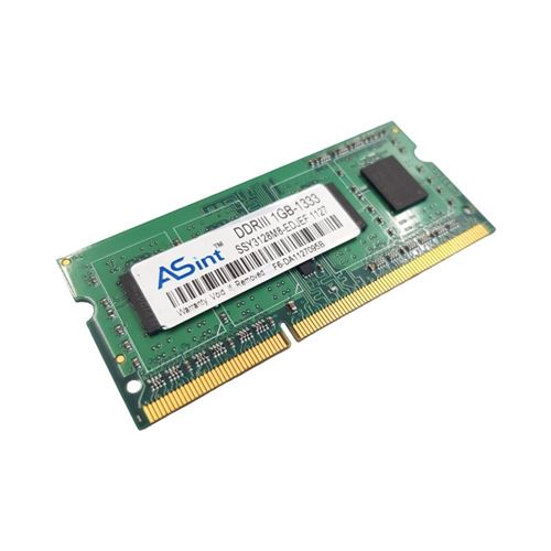Barrette Mémoire 1Go Ram Ddr3 Asint Ssy3128M8-Edjef So-Dimm Pc3-10600S 1333Mhz 2Rx16