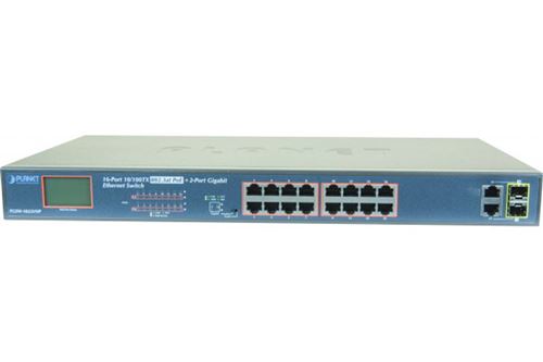 PLANET Technology Switch Ethernet Planet Fgsw1822vhp 16 Ports 10/100 Mbps Poe+ 300w+ Écran Lcd +2g +2sfp