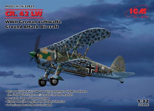 Cr. 42 Lw , Wwii German Luftwaffe Ground Attack Aircraft - 1:32e - Icm