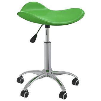 vidaXL Chaise pivotante de salle à manger Vert Similicuir - 1