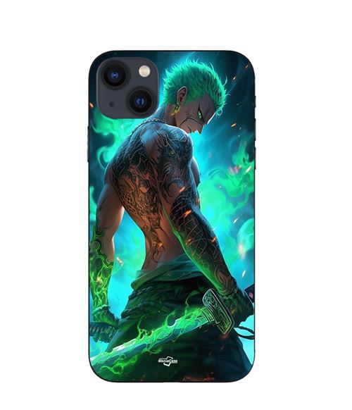 Funda - Maniacase - Iphone 13 - One Piece Zoro 3D - Flexible - Negro negro