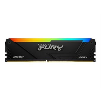 Kingston FURY Beast RGB - DDR4 - pakket - 64 GB: 4 x 16 GB - DIMM 288-PIN - 3200 MT/s / PC4-25600 - CL16 - 1.35 V - niet-gebufferd - niet-ECC - zwart - 1