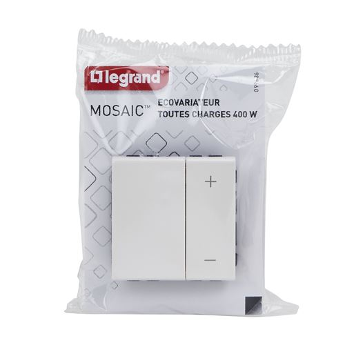 Legrand - Variateur universel 2 modules à composer - Mosaic - Blanc