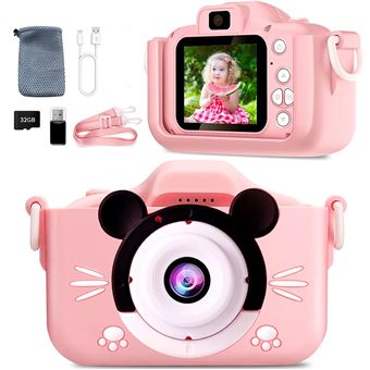 Smart Mini Camera Kids Camera 1080p HD écran d'appareil photo numérique  avec carte 32gb