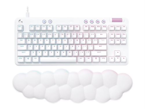 Logitech G713 - Clavier - sans clé - backlit - USB - QWERTY - Espagnol - commutateur : Linear - blanc