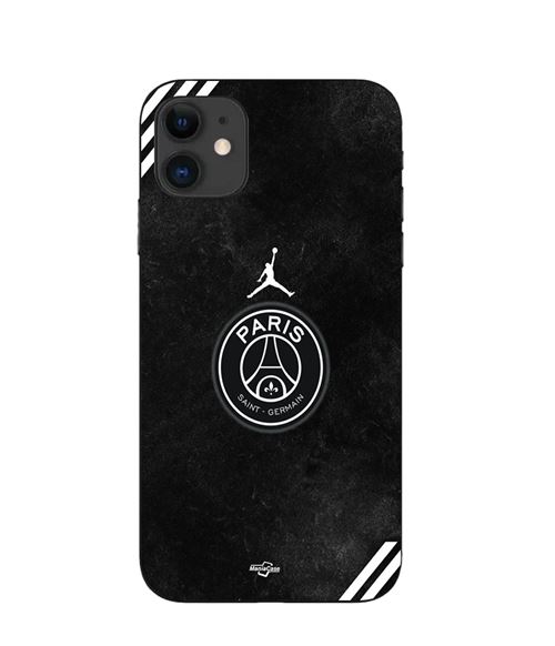 Funda de teléfono - Maniacase - Iphone 11 - Silicona - Negra - Logo de Jordan negro