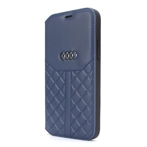 Audi Coque en cuir véritable pour iPhone 13 Pro Max - Bleu