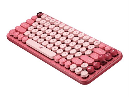 Logitech POP Keys - Clavier - sans fil - Bluetooth LE Bluetooth 5.1 - QWERTZ - Allemand - commutateur : Brown Tactile - briseur de coeur