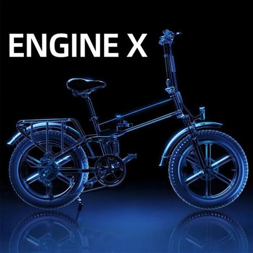 Vélo électrique ENGWE ENGINE X 250W avec une autonomie de 60KM. Équipé de  freins à disque et disponible en rouge. - Vélo électrique à la Fnac