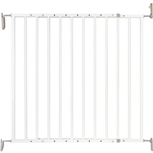 Barrière de sécurité Enfant VICTORIA - 64 a 113 cm - Blanc - Pivotante - Ouverture facile