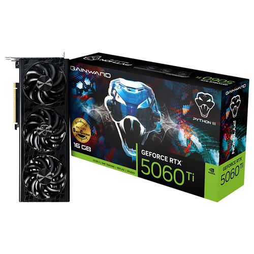 Gainward GeForce RTX 5060 Ti Python III OC - Grafikkarten (NE7506TS19T1-GB2061T)