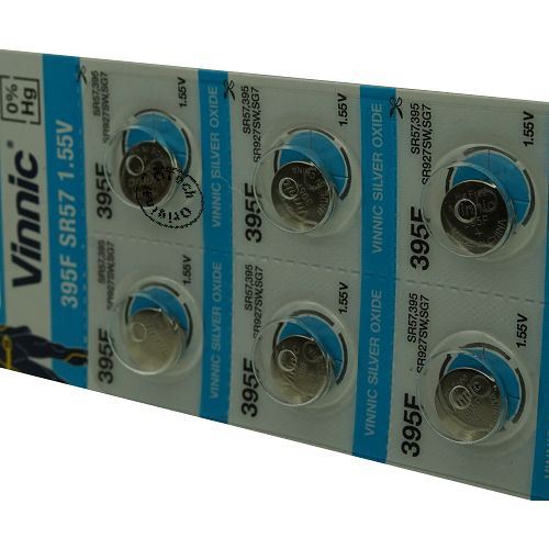 Pack de 10 piles Vinnic compatible avec RENATA 395 - Otech