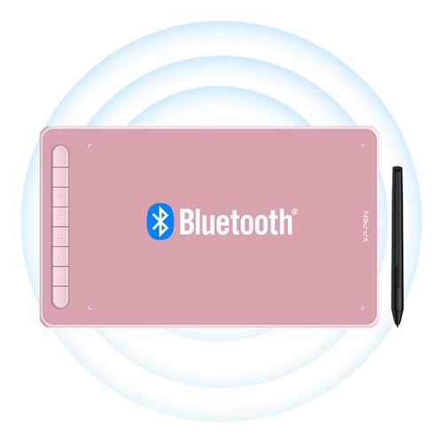 Tablette Graphique Wireless XPPen Deco LW Bluetooth 10x6 Pouces avec X3 Stylet 8192 Niveaux Tablette à Dessin - Rose