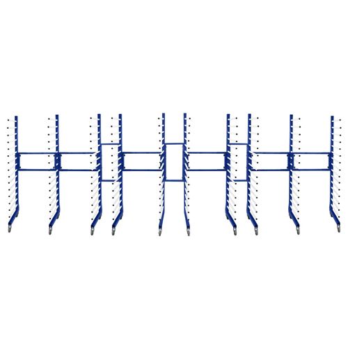 Non Communiqué Bleu Chariots De Séchage Combinables X5 & 4 Connecteurs Étagères Interconnectables - Image 1