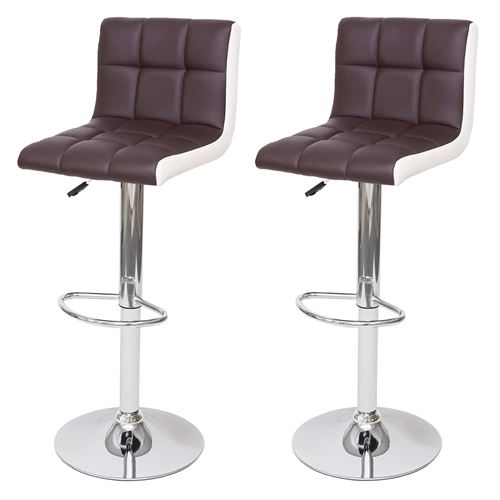 Mendler Marron Lot De 2 Tabourets De Bar - Image 3