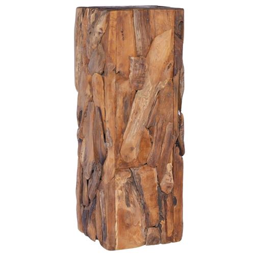 Non Communiqué Brun Vidaxl Bijzettafel 30X30x80 Cm Massief Teakhout288807