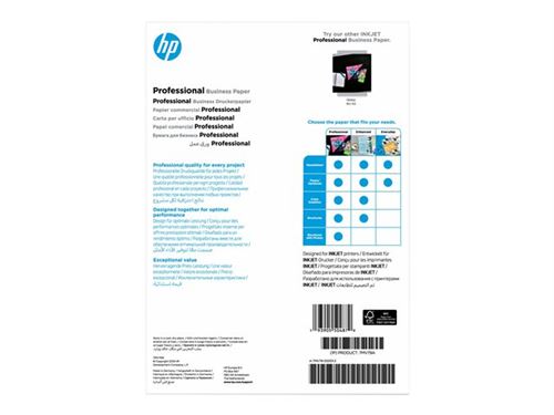 HP Professional - Mat - A4 (210 x 297 mm) - 180 g/m² - 150 feuille(s) papier photo - pour Officejet 9012; Officejet Pro 77XX, 90XX; Smart Tank 51X; Smart Tank Plus 55X