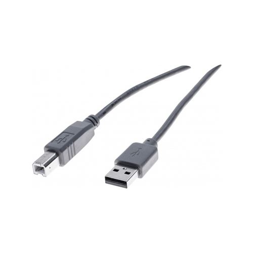 Dexlan - Cordon USB 2.0 Type A vers Type B - 0,6 m - Gris - Image 4