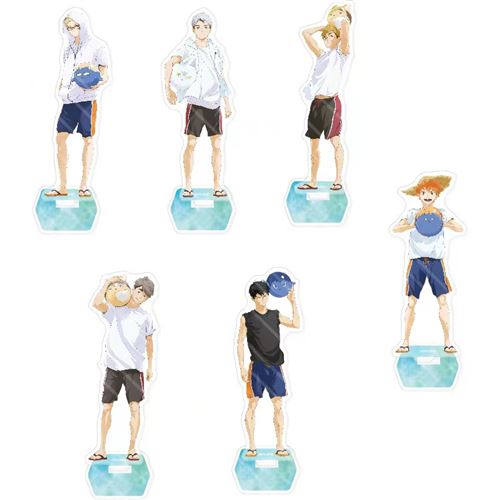 Set de 6 pièces Support de Figurine en acrylique Haikyu Multicolor 15cm
