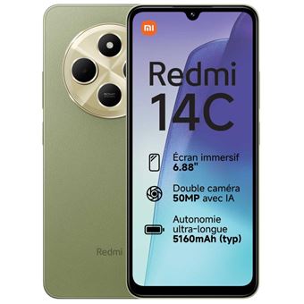 Smartphone Xiaomi Redmi 14C 128 Go - Vert - Smartphone - Achat & Prix ...