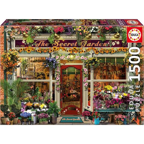 Puzzle - Boutique De Fleurs - Le Jardin Secret - Vintage - 1500 Pièces - Dès 14 Ans - Educa