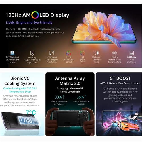 Realme 14T 5G Smartphone – 8+256GB, Display AMOLED 120Hz, Fotocamera 50MP AI, IP69, Batteria 5260 MAh, Violetto - 4