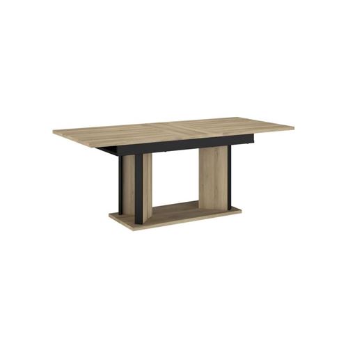 Parisot Noir Table A Manger Avec Allonge - Ostara - Rectangulaire - Chene / - 8 Personnes - 160/199,8 X 90 X 78 Cm - Image 3