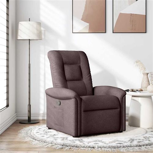 vidaXL Fauteuil réglable tissu marron foncé