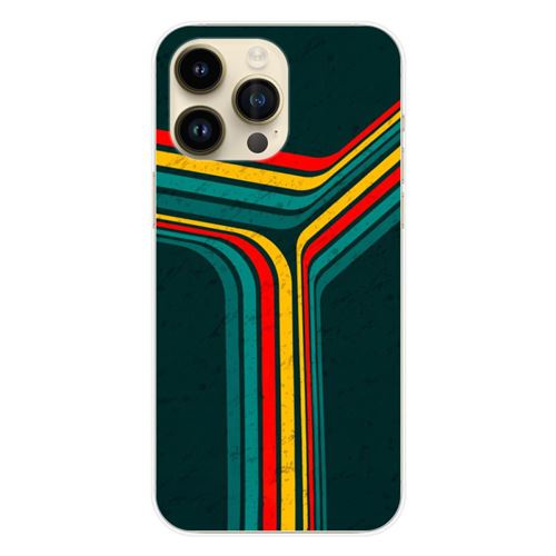Coque en silicone imprimée compatible Apple iPhone 14 Pro Max Retro lines